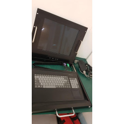 SET OF  LCD monitor 17inch Rack 19inch 9U and Keyboard Drawer with Touchpad rack 19inch 1U