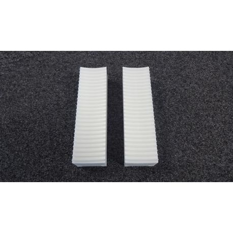 SET OF 2 ARM COMB 125MM UNSTICKED WHITE