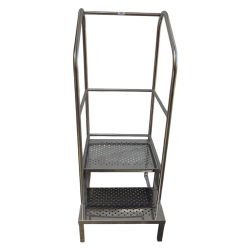 Perforated Cleanroom platform ladder 55cm x 67cm x 142cm