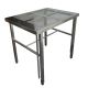 Adjustable height Perforated cleanroom table  100cm x 75xcm x 90 - 94cm