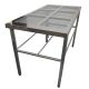 Adjustable height Perforated cleanroom table 150cm x 75xm x 90cm-94cm