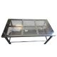 Adjustable height Perforated cleanroom table 150cm x 75xm x 90cm-94cm