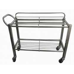 Single Sided, Wafer Box Cart 98cm x 39cm x 74cm with small side railing