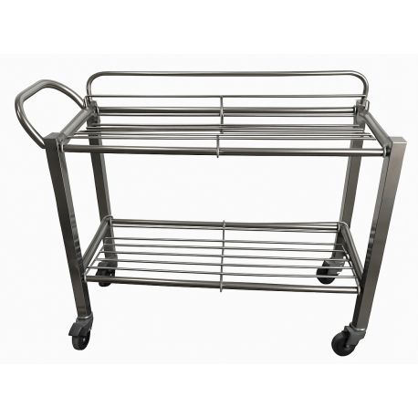 Single Sided, Wafer Box Cart 98cm x 39cm x 74cm with small side railing