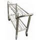 Single Sided, Wafer Box Cart 98cm x 39cm x 74cm with small side railing