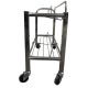 Single Sided, Wafer Box Cart 98cm x 39cm x 74cm with small side railing