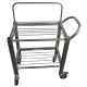Single Sided, Wafer Box Cart 63cm x 39cm x 74cm with hight side railing