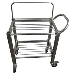 Single Sided, Wafer Box Cart 63cm x 39cm x 74cm with hight side railing