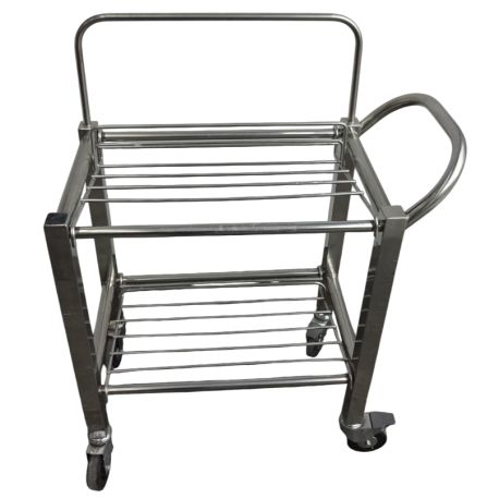 Single Sided, Wafer Box Cart 63cm x 39cm x 74cm with hight side railing