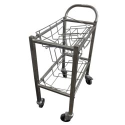 Single Sided, Wafer Box Cart 63cm x 36cm x 81cm without side railing