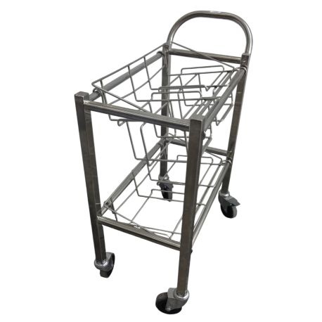 Single Sided, Wafer Box Cart 63cm x 36cm x 81cm without side railing