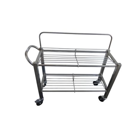 Single Sided, Wafer Box Cart 98cm x 39cm x 74cm with hight side railing