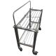 Single Sided, Wafer Box Cart 98cm x 39cm x 74cm with hight side railing