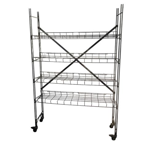 Shelf 8 inch wafer storage with Casters 123cmx31cmx189cm